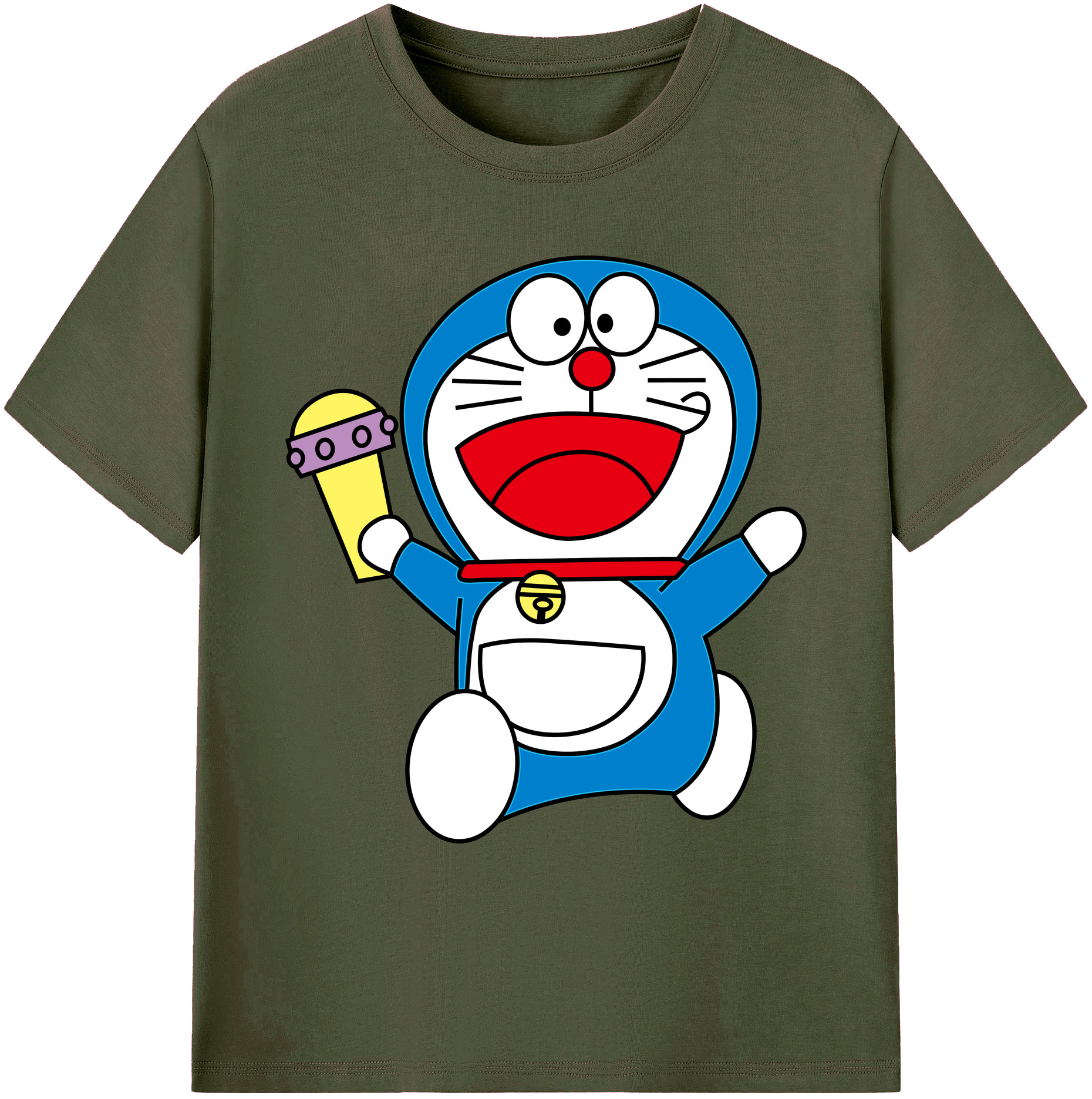 （画像用） ドラえもん Doraemon 綿100％ メンズ半袖Tシャツ｜肌触りやわらか＆通気性